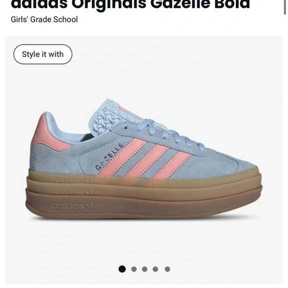 adidas gazelle silver green womens Adidas Gazelle Bold 'True Pink Green Cloud White' – The Attic main image 1